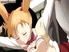 pigtailed young hentai cutie gets gang banged by some older men