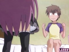 hentai girl in maid uniform gets her wet pussy pumped